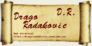 Drago Radaković vizit kartica